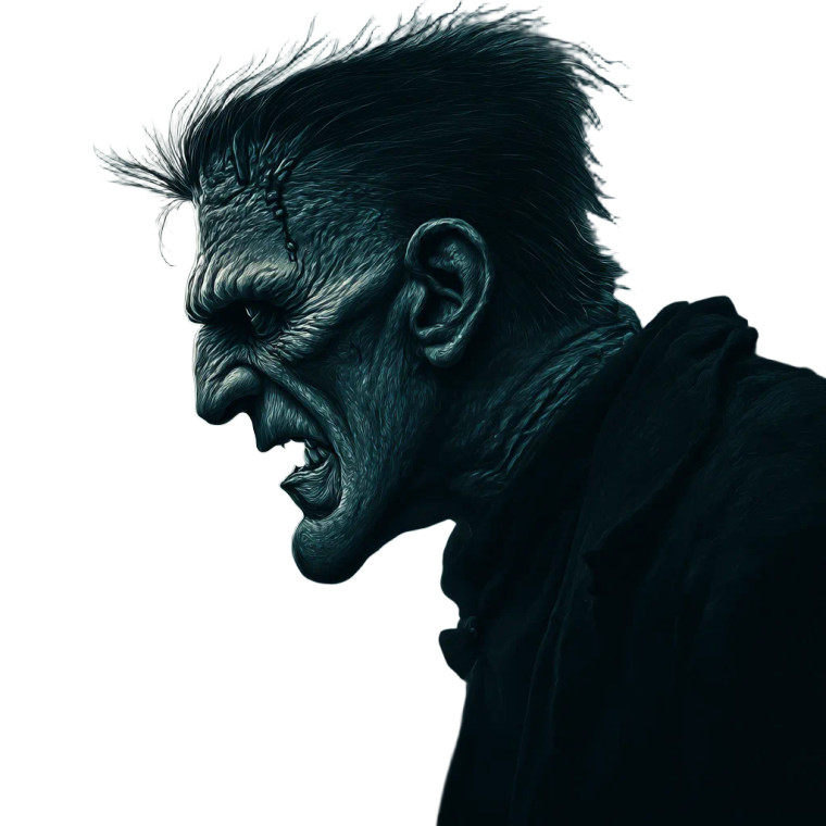 Enraged Frankenstein Vinyl Car Decal Sticker – Waterproof & UV-Resistant 3.4133333333333336"