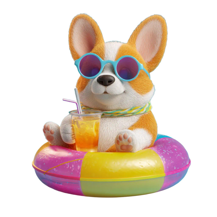 Corgi Puppy Fun Vinyl Car Decal Sticker – Waterproof & UV-Resistant 6.826666666666667"