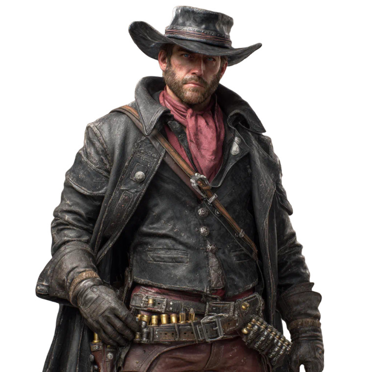 Gruff Gunslinger Vinyl Car Decal Sticker – Waterproof & UV-Resistant 3.4133333333333336"