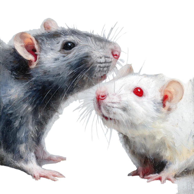 Cute Rats Painting Vinyl Car Decal Sticker – Waterproof & UV-Resistant 3.4133333333333336"