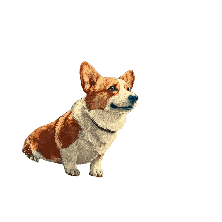 Surfing Corgi Wave Vinyl Car Decal Sticker – Waterproof & UV-Resistant 6.826666666666667"