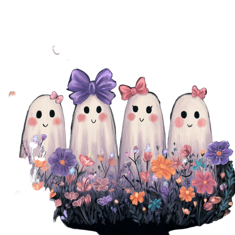 Cute Ghosts Quartet Vinyl Car Decal Sticker – Waterproof & UV-Resistant 6.826666666666667"