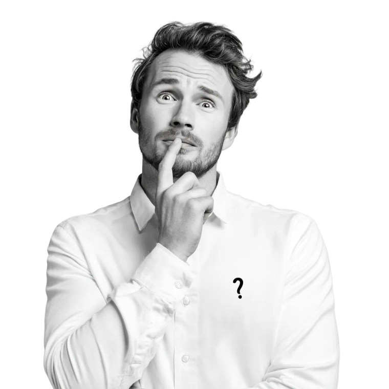 Questioning Man Vinyl Car Decal Sticker – Waterproof & UV-Resistant 3.4133333333333336"