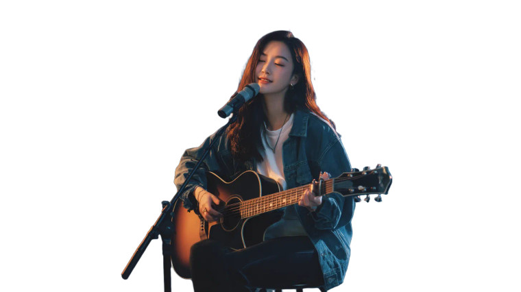 Korean Guitarist V3 Vinyl Car Decal Sticker – Waterproof & UV-Resistant 5.4