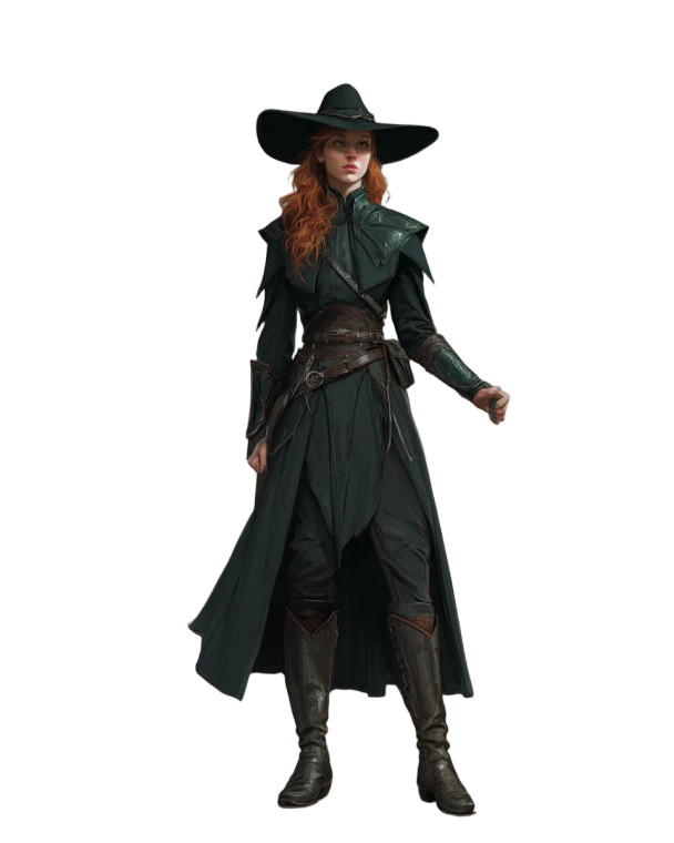 Fantasy Redhead Mage Vinyl Car Decal Sticker – Waterproof & UV-Resistant 4.0"