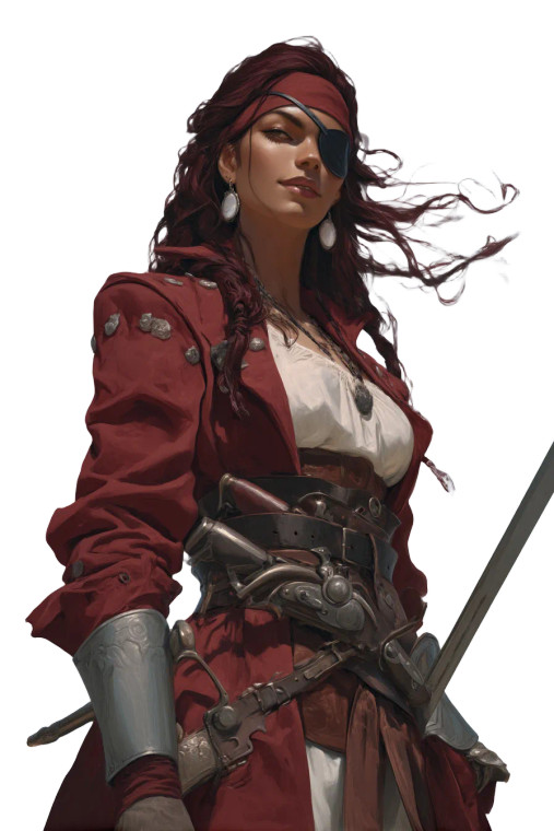 Pirate Captain Portrait V10 Vinyl Car Decal Sticker – Waterproof & UV-Resistant 4.4