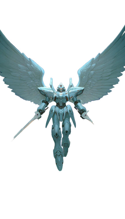 Mecha Angel Warrior Vinyl Car Decal Sticker – Waterproof & UV-Resistant 4.8533333333333335"