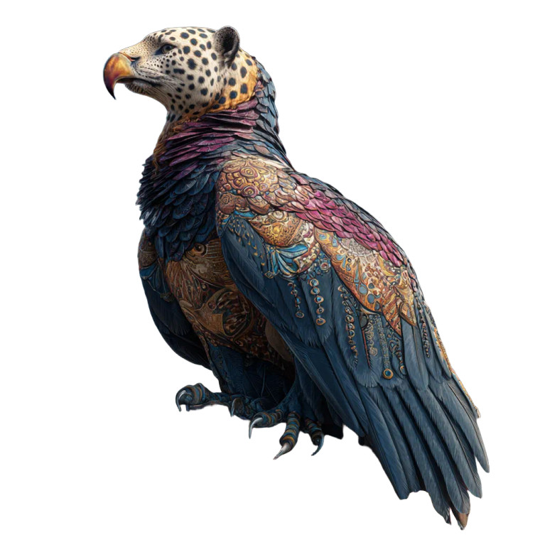 Leopard-Condor Hybrid Vinyl Car Decal Sticker – Waterproof & UV-Resistant 3.4133333333333336"