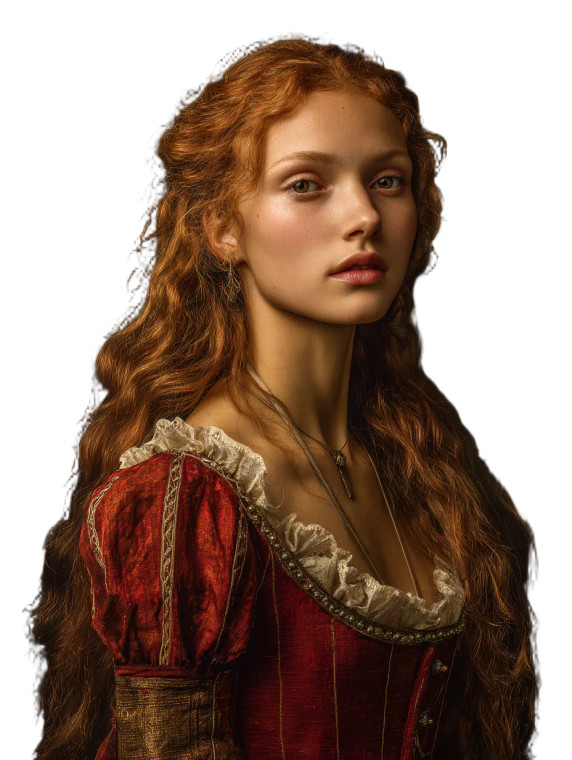 Beautiful Medieval Princess Vinyl Car Decal Sticker – Waterproof & UV-Resistant 8.213333333333333"
