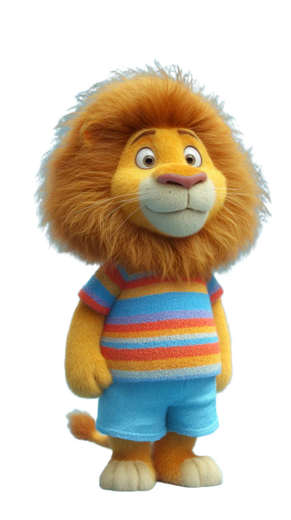 Cartoon Lion V6 Vinyl Car Decal Sticker – Waterproof & UV-Resistant 9.706666666666667"