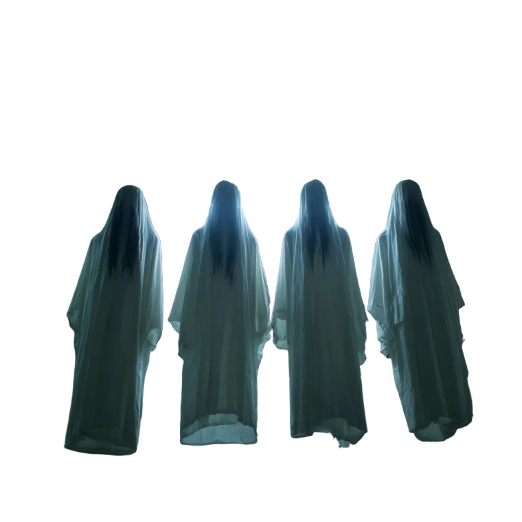 Ghostly Laundry Specters Vinyl Car Decal Sticker – Waterproof & UV-Resistant 3.4133333333333336"
