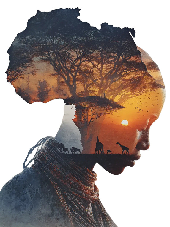 African Beauty Portrait V3 Vinyl Car Decal Sticker – Waterproof & UV-Resistant 8.213333333333333"