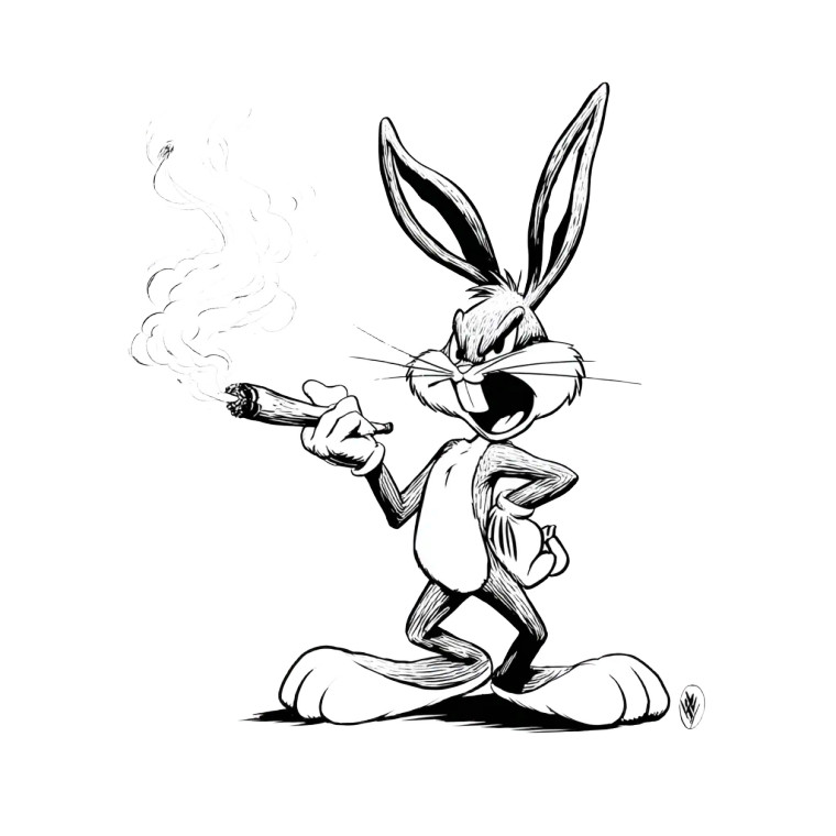 Angry Bugs Bunny Vinyl Car Decal Sticker – Waterproof & UV-Resistant 3.4133333333333336"