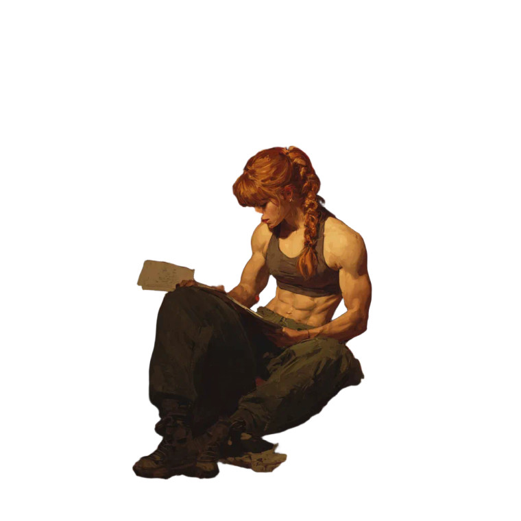 Muscular Ginger Reader Vinyl Car Decal Sticker – Waterproof & UV-Resistant 6.826666666666667"