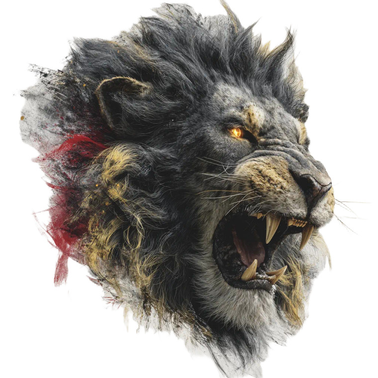 Fierce Lion V4 Vinyl Car Decal Sticker – Waterproof & UV-Resistant 3.4133333333333336"