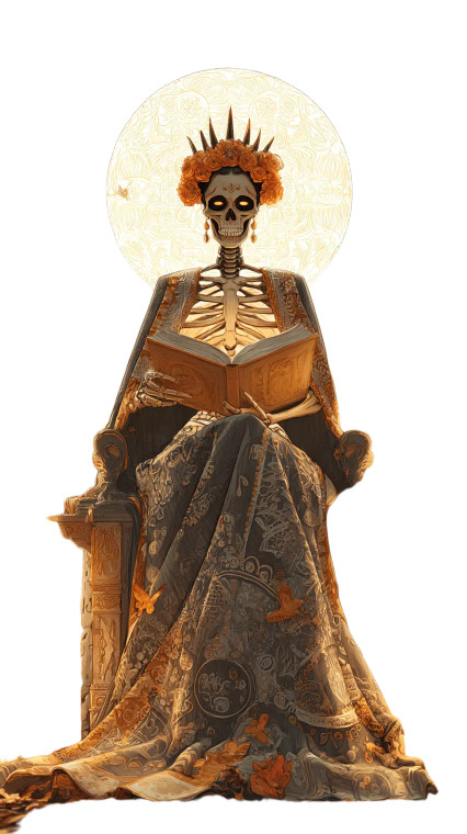 Skeletal High Priestess Vinyl Car Decal Sticker – Waterproof & UV-Resistant 9.706666666666667"