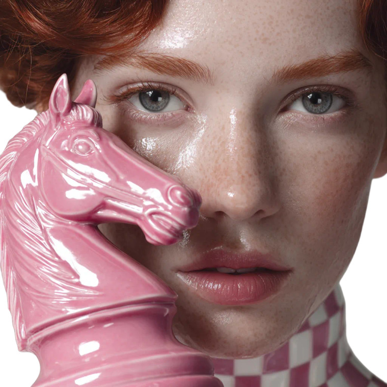 Surreal Chess Portrait Vinyl Car Decal Sticker – Waterproof & UV-Resistant 3.4133333333333336"