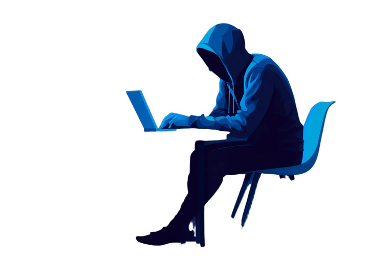 Hacker Illustration Vinyl Car Decal Sticker – Waterproof & UV-Resistant 5.97333333333333