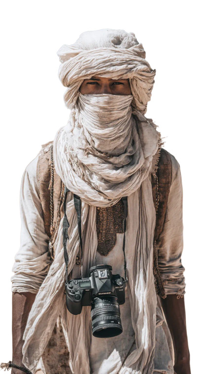 Desert Photographer Vinyl Car Decal Sticker – Waterproof & UV-Resistant 4.8533333333333335"