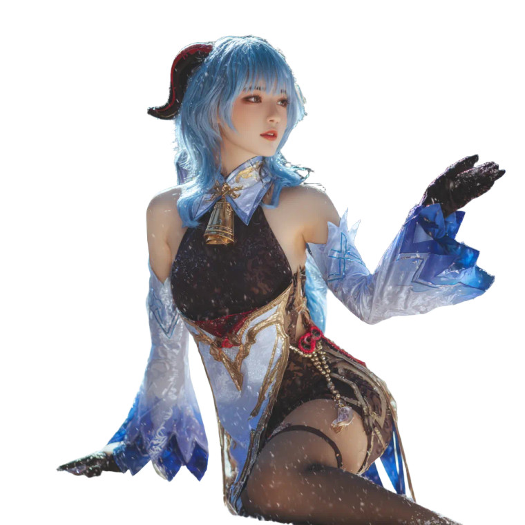 Ganyu Cosplay Vinyl Car Decal Sticker – Waterproof & UV-Resistant 6.826666666666667"