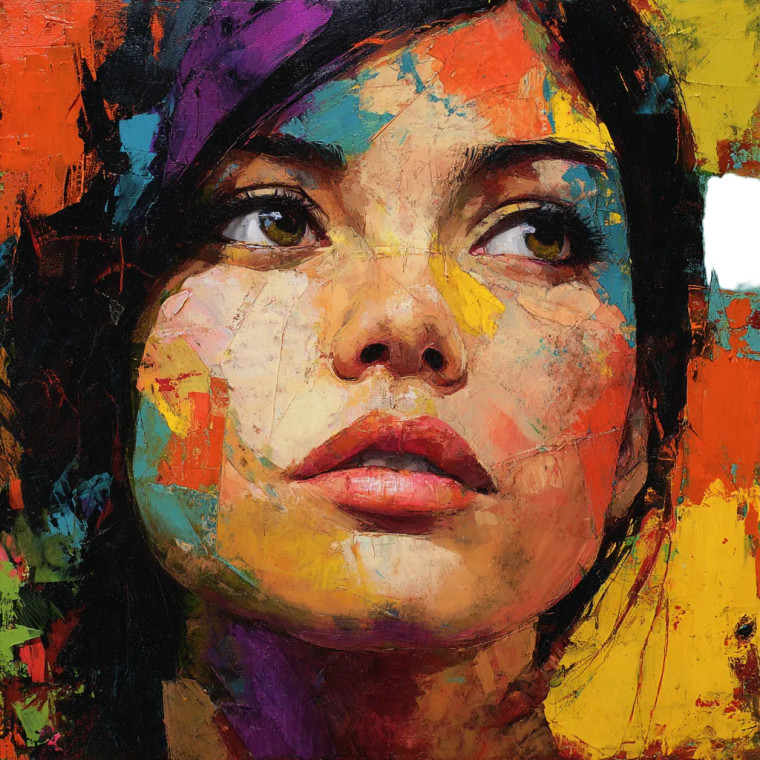 Modern Cultural Portrait Vinyl Car Decal Sticker – Waterproof & UV-Resistant 3.4133333333333336"