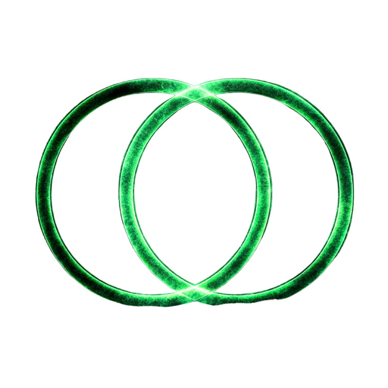 Glowing Green Rune Vinyl Car Decal Sticker – Waterproof & UV-Resistant 3.4133333333333336"