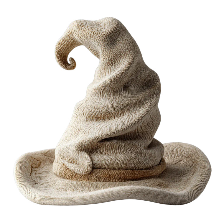 Wizard Hat Vinyl Car Decal Sticker – Waterproof & UV-Resistant 3.4133333333333336"