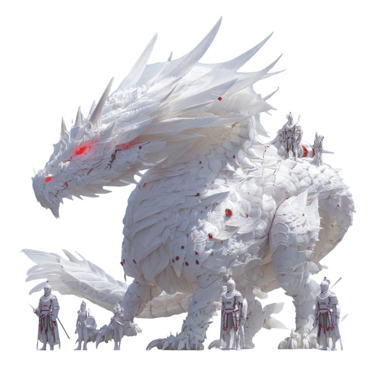 Majestic White Dragon V14 Vinyl Car Decal Sticker – Waterproof & UV-Resistant 3.4133333333333336"