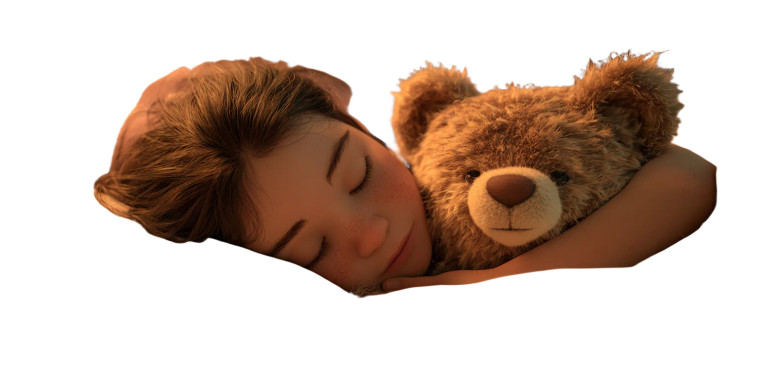 Sleeping With Teddy V2 Vinyl Car Decal Sticker – Waterproof & UV-Resistant 5.12"