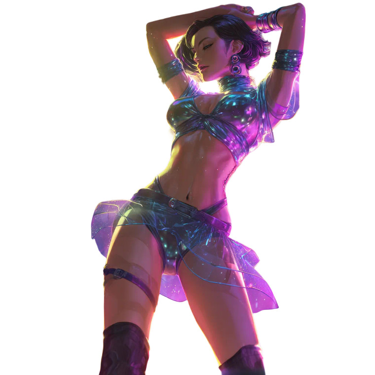 Cyberpunk Disco Dancer Vinyl Car Decal Sticker – Waterproof & UV-Resistant 6.826666666666667"