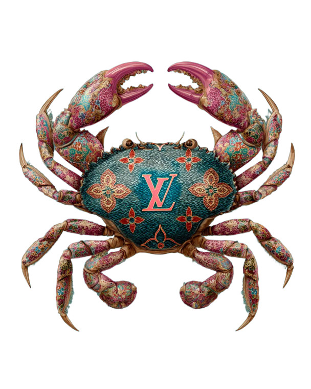 Lv Crab Vinyl Car Decal Sticker – Waterproof & UV-Resistant 8.0"