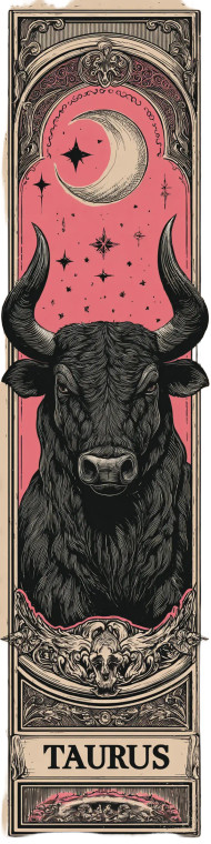Taurus Zodiac Card Vinyl Car Decal Sticker – Waterproof & UV-Resistant 14.506666666666666"