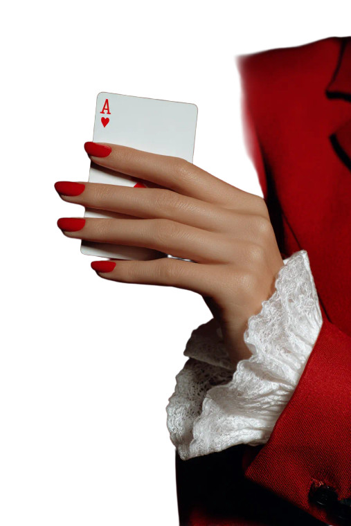 Elegant Hand Holding Card Vinyl Car Decal Sticker – Waterproof & UV-Resistant 4.4