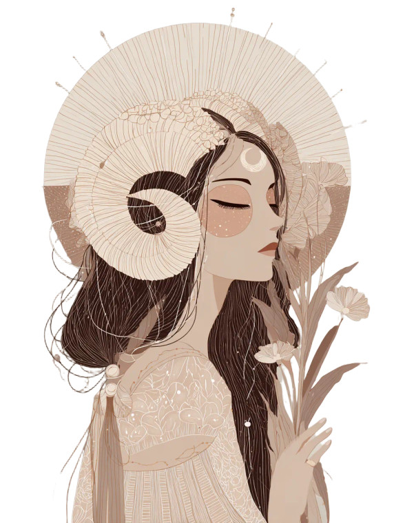 Aries Goddess V4 Vinyl Car Decal Sticker – Waterproof & UV-Resistant 4.1066666666666665"