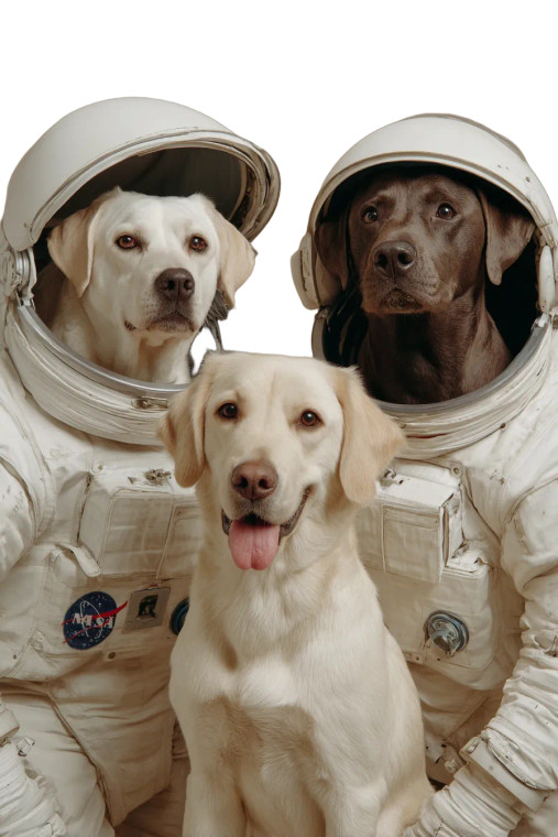 Astronaut Dogs V4 Vinyl Car Decal Sticker – Waterproof & UV-Resistant 8.96"