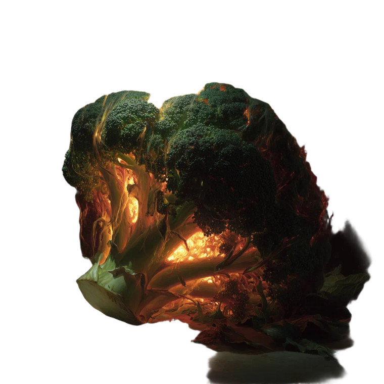 Burning Broccoli Vinyl Car Decal Sticker – Waterproof & UV-Resistant 6.826666666666667"