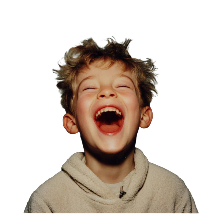 Laughing Child V2 Vinyl Car Decal Sticker – Waterproof & UV-Resistant 3.4133333333333336"