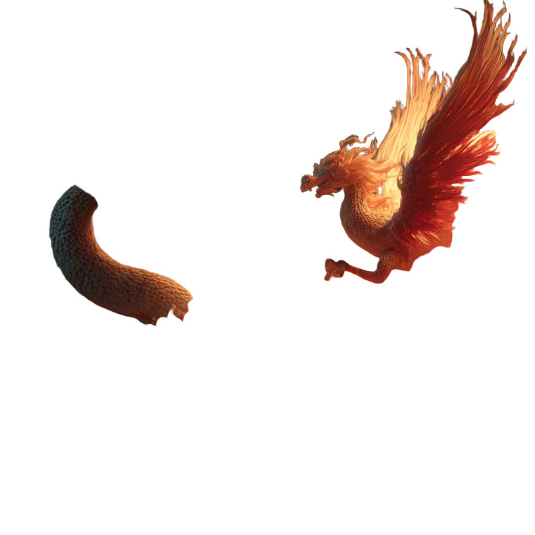 Cloud Dragon Phoenix Vinyl Car Decal Sticker – Waterproof & UV-Resistant 6.826666666666667"