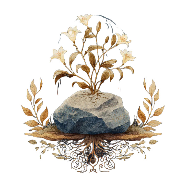 Stone Lily Crest Vinyl Car Decal Sticker – Waterproof & UV-Resistant 6.826666666666667"