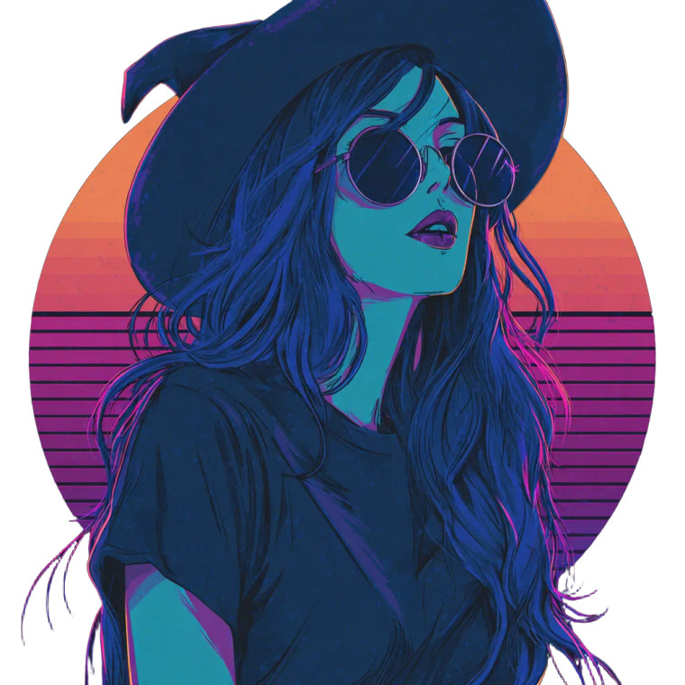 Anime Witch Woman V2 Vinyl Car Decal Sticker – Waterproof & UV-Resistant 3.4133333333333336"