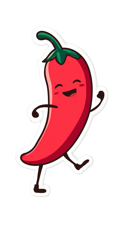 Cute Chili Pepper Vinyl Car Decal Sticker – Waterproof & UV-Resistant 4.906666666666666"