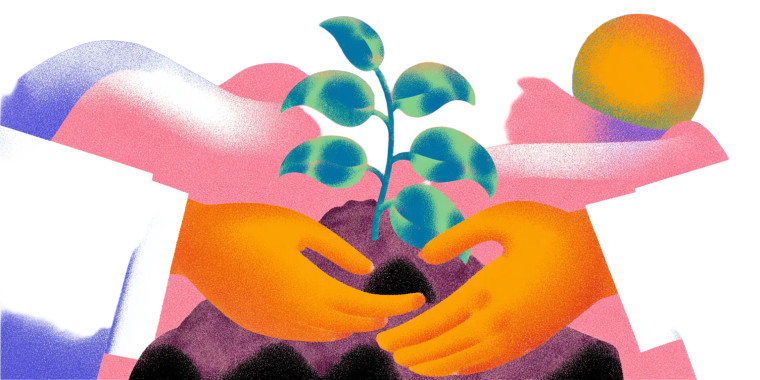 Seedling In Hands Vinyl Car Decal Sticker – Waterproof & UV-Resistant 5.12"