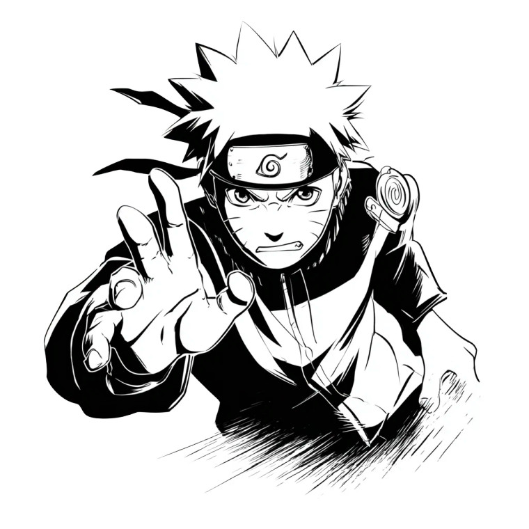 Naruto Tattoo Stencil Vinyl Car Decal Sticker – Waterproof & UV-Resistant 6.826666666666667"