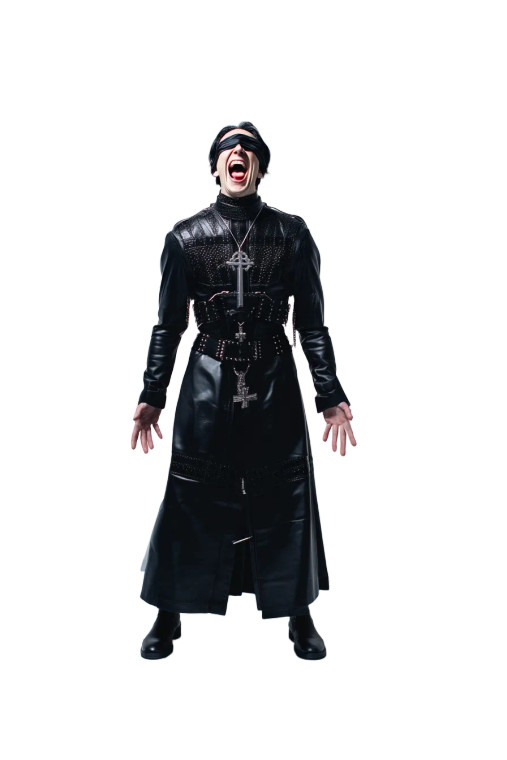 Gothic Fashion Priest Vinyl Car Decal Sticker – Waterproof & UV-Resistant 8.96"