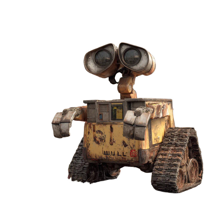 Wall·E Cleaning Vinyl Car Decal Sticker – Waterproof & UV-Resistant 3.4133333333333336"