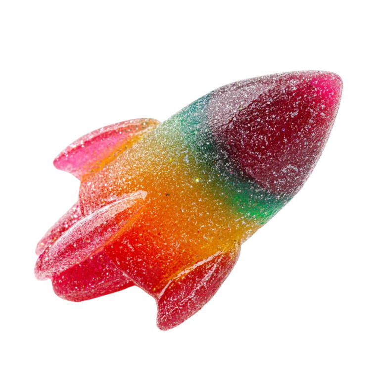 Gummy Rocket Vinyl Car Decal Sticker – Waterproof & UV-Resistant 3.4133333333333336"