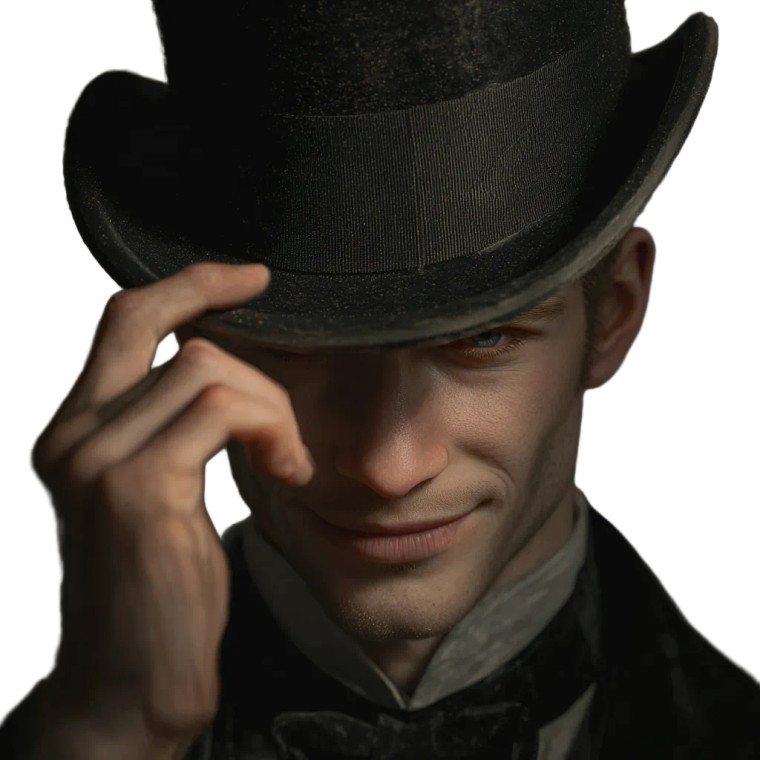 Aristocratic Edwardian Gentleman Vinyl Car Decal Sticker – Waterproof & UV-Resistant 3.4133333333333336"