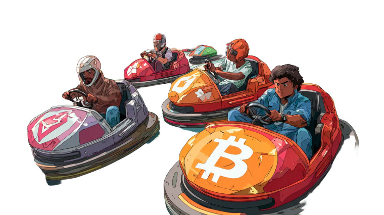 Crypto Carnival Traders Vinyl Car Decal Sticker – Waterproof & UV-Resistant 2.72"