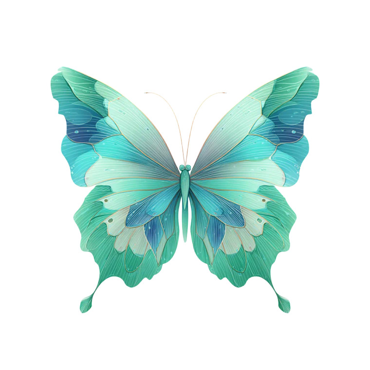 Whimsical Butterfly Vinyl Car Decal Sticker – Waterproof & UV-Resistant 6.826666666666667"