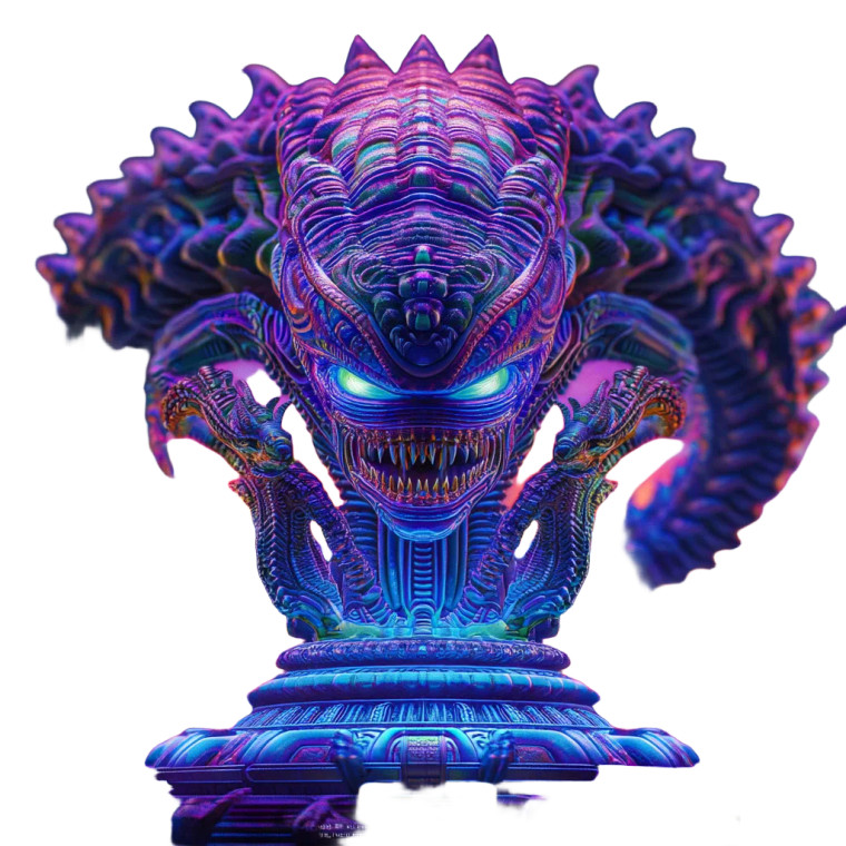 Dmt Xenomorph Un Vinyl Car Decal Sticker – Waterproof & UV-Resistant 3.4133333333333336"